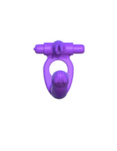 Conejo de doble penetración de silicona Fantasy C-Ringz - Púrpura